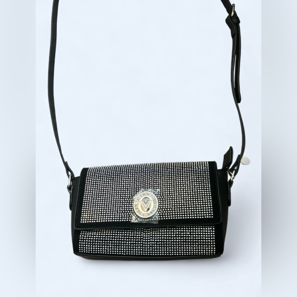 Valentino Orlandi Rhinestone Shoulder Bag | Black | NEW WITH TAGS